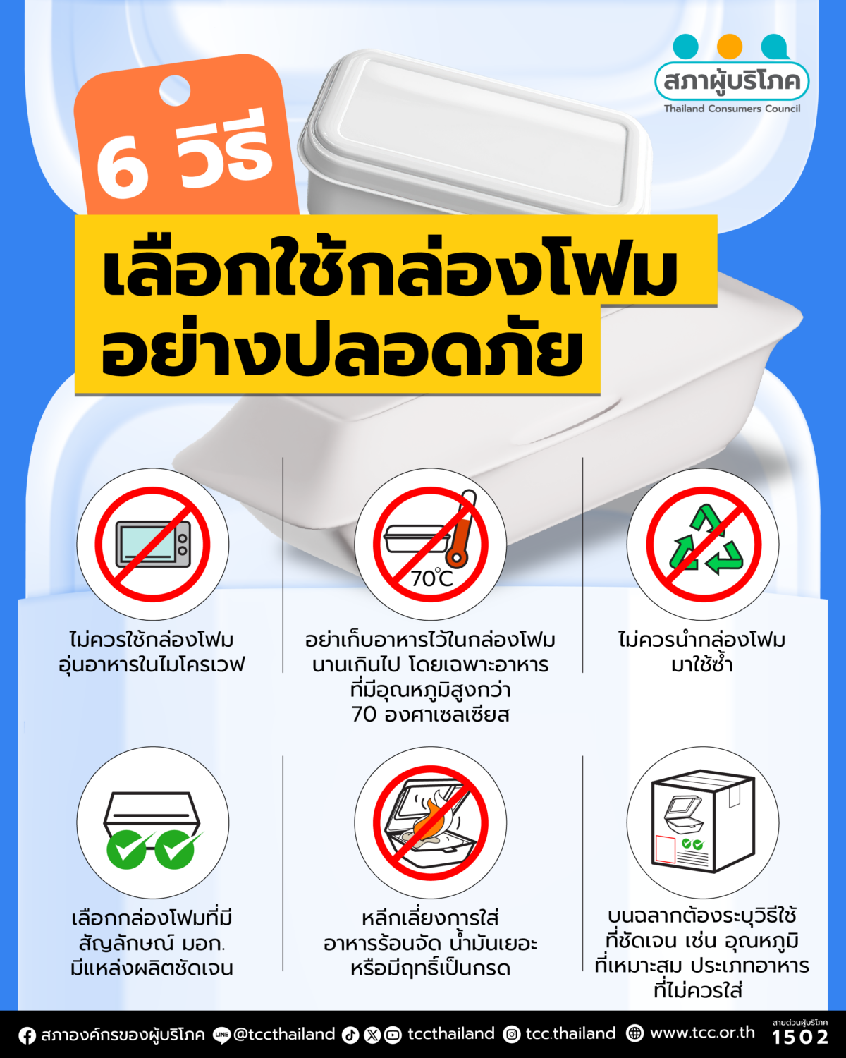 ใส่อาหารร้อนใน กล่องโฟม เสี่ยงโรคร้ายแบบไม่รู้ตัว